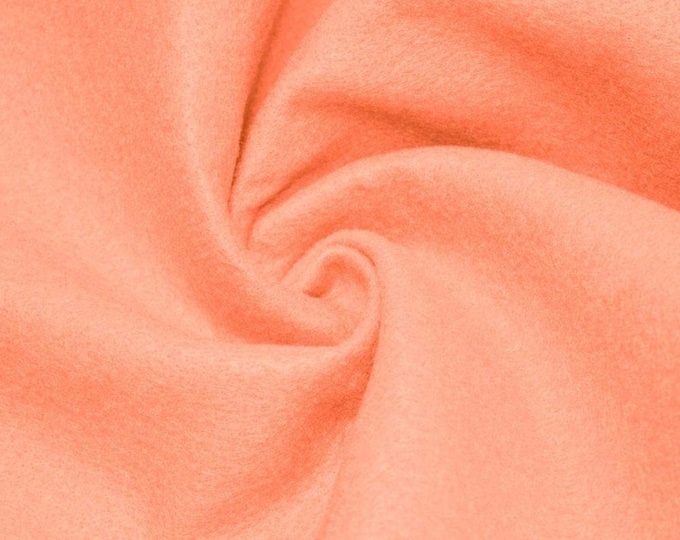 Peach Acrylic Felt 72” Wide School Craft Poker Table Fabric Sold By Yard