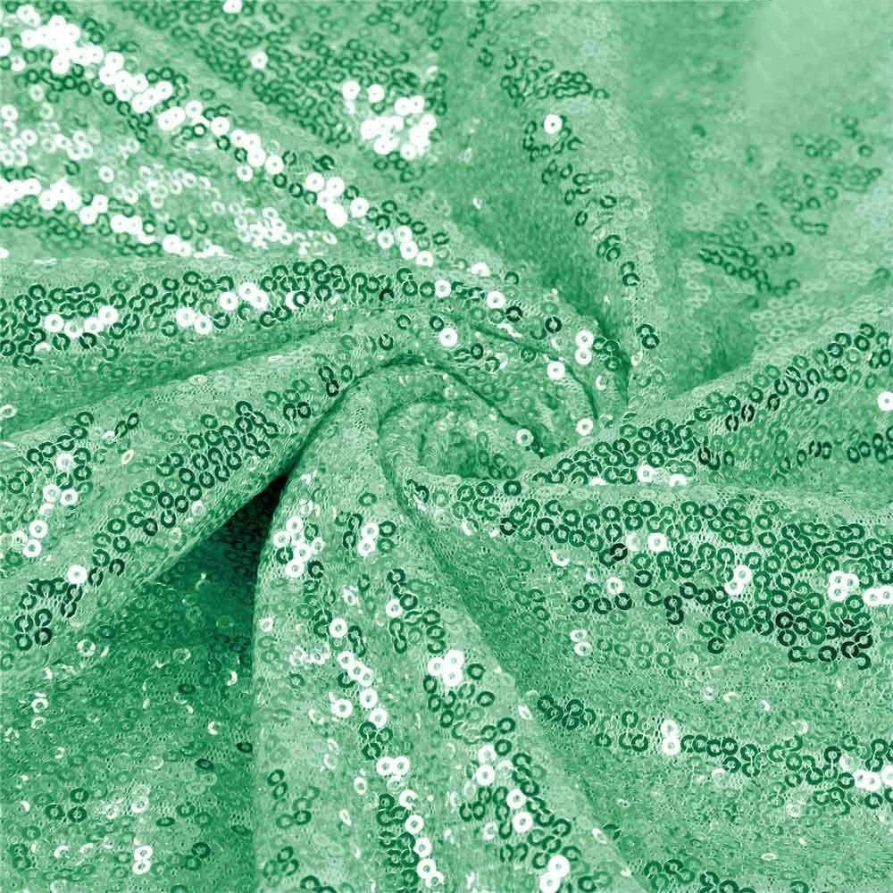 Large Matte Mint Green Sequin Fabric Photography Backdrop (.5 Inch Sequins)