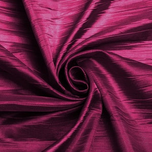 Magenta Crushed Taffeta Fabric - 54 Inch Wide - Sold by The Yard