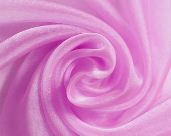 Orchid Sparkle Crystal Sheer Organza Fabric: 60" Wide, By The Yard