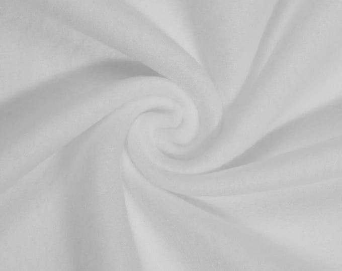White Soft Anti-Pill Polar Fleece Fabric: 60" Wide, Sold by The Yard