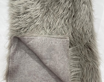 Silver Shaggy Faux Fur Fabric: Long Pile Luxury Craft, Cosplay, Apparel - 60" Wide