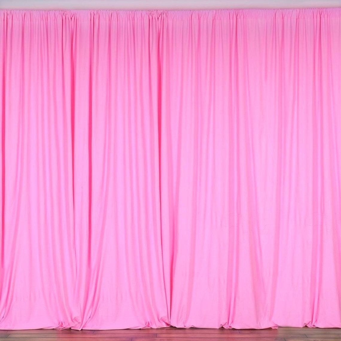 Hot Pink 10 Ft Wide 1 PANEL Curtain Polyester Backdrop High - Etsy