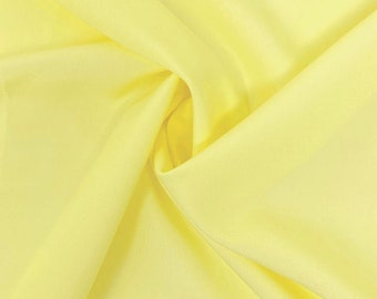 Light Yellow Polyester Poplin Fabric: 60" Wide, Solid Color