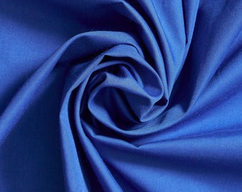 ROYAL BLUE 60" Poly Cotton Broadcloth, Fabric by the Yard
