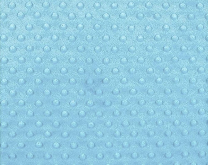 Mia' Fabrics Inc, Sky Blue 58/59" Wide 100 Polyester Minky Dimple Dot Soft Cuddle Fabric by the Yard (Pick a Size)