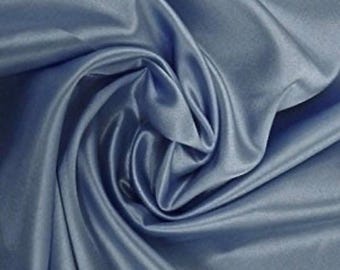 Steel Blue Stretch Imitation Silk Satin Charmeuse Slight Stretch- 58/60"