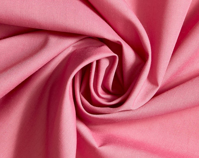DUSTY ROSE 60" Poly Cotton Broadcloth, Fabric by the Yard