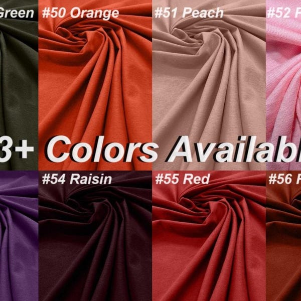 Cotton Spandex Jersey Knit Fabric: 60" Wide Stretch Blend By The Yard