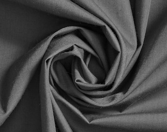 GRAY 60" Poly Cotton Broadcloth, Fabric by the Yard