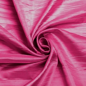 Hot Pink Crushed Taffeta Fabric - 54 Inch Wide - Sold by The Yard