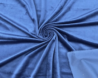Navy Blue Minky Fabric By The Yard | 60” Wide | Ultra Soft Fabric | 3.mm Pile