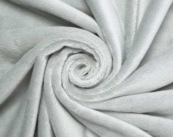 Silver Minky Fabric By The Yard: Ultra Soft 60" Wide, 3mm Pile