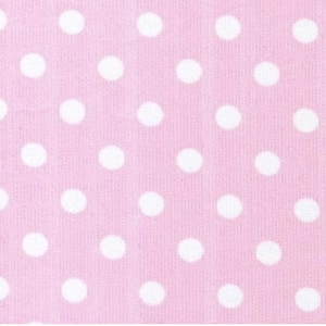 Mia's Fabrics Inc, Pink/White Small Polka Dot Poly Cotton Fabric by The Yard, 58”/60” (Pick a Size)