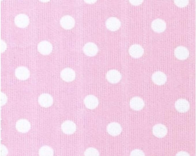 Mia's Fabrics Inc, Pink/White Small Polka Dot Poly Cotton Fabric by The Yard, 58”/60” (Pick a Size)