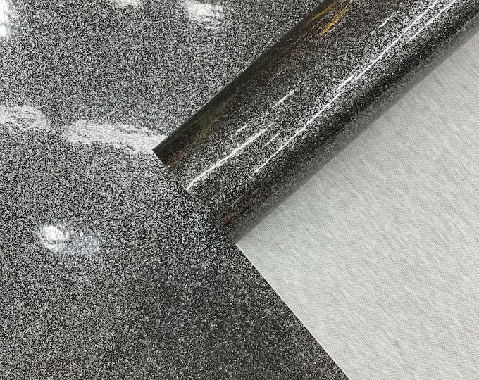 Charcoal Sparkle Glitter Upholstery Vinyl Fabric - 54" Width Sold By The Yard, Sparkle Glitter Vinyl Upholstery