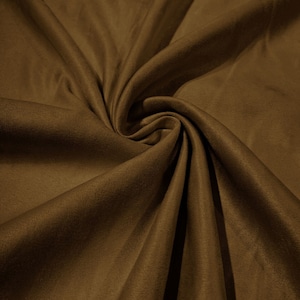 58&quot; Faux Micro Suede Fabric - Lichtbruin - Polyester Micro Suede Stof voor Stoffering / Ambachten / Kostuum Verkocht op maat gesneden