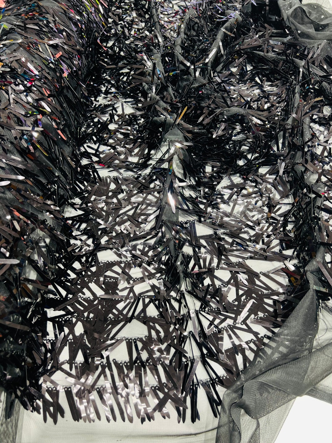 Black Sword Shaped Sequins by the Yard pick a Size Costume Etsy