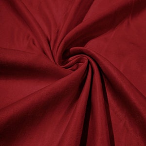 58&quot; Faux Micro Suede Fabric - Red - Polyester Micro Suede Fabric for Upholstery / Crafts / Costume Sold By The Yard