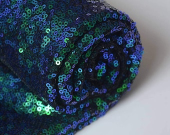 Iridescent Green Sequin Fabric: Mini Glitz Sequins, By The Yard