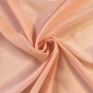 Peach Hi Multi Chiffon Fabric, Chiffon Fabric By The Yard 58-60&quot;Inch By The Yard