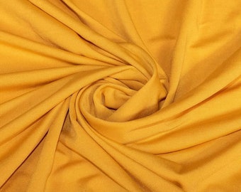 Yellow ITY Knit Fabric: 2-Way Stretch Spandex Polyester Jersey - 58/59" Wide