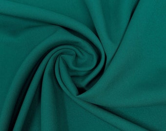 Teal Blue Poly Poplin Fabric: 60" Wide, Wrinkle Resistant