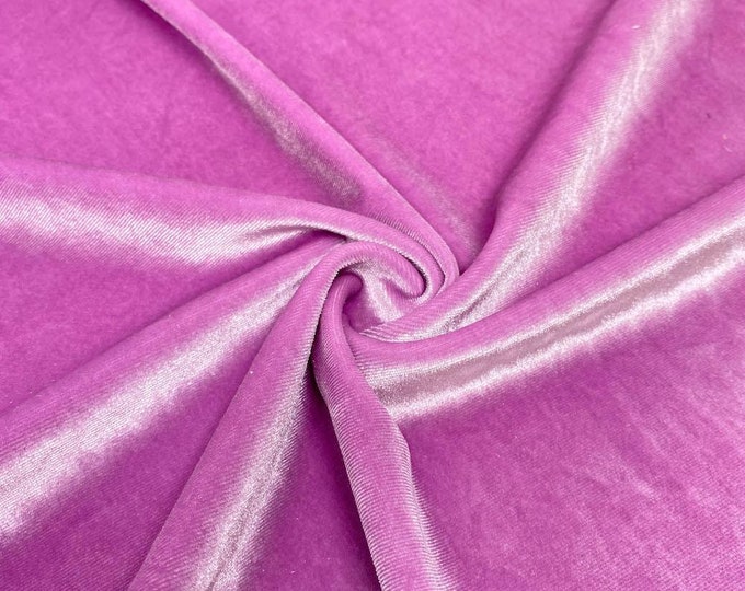 Mia Fabrics Lavander Stretch Velvet Fabric 60'' Wide, Sewing, Apparel, Costume, Craft {Choose quantity}