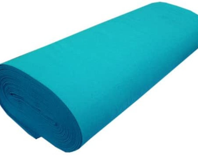 Turquoise Acrylic Felt 72” Wide School Craft Poker Table Fabric Sold By Yard