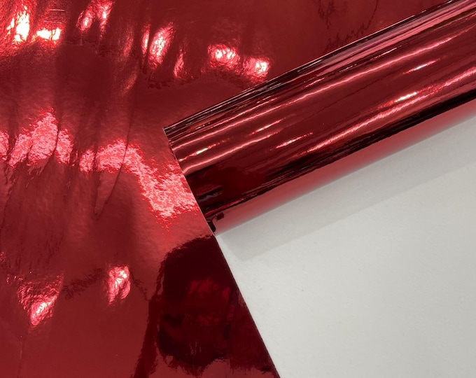 Burgundy Chrome Mirror Reflective Vinyl Fabric By The Yard, Crafting Fabric Upholstery Vinyl Fabric Chrome Mirror Reflective Vinyl
