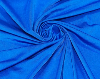 Royal Blue Shiny Milliskin Nylon Spandex Fabric 4 Way Stretch Prom-Gown-Dress, 58" Wide Sold by The Yard (Pick a Size)