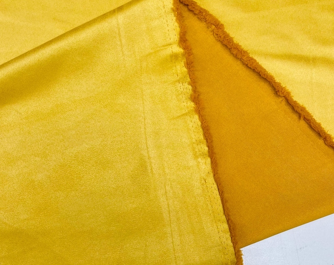 Yellow Faux Micro Suede Fabric: 58" Polyester Upholstery, Crafts - Sold By The Yard