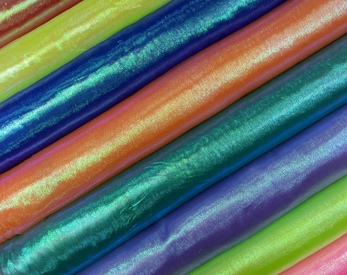 Crush Iridescent Shimmer Organza Fabric 45" Wide, Sells by The Yard