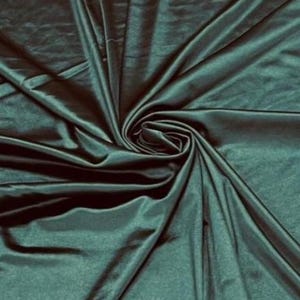 Hunter Green glänzender Polyester Spandex-Stoff: 4-Wege-Stretch, Meterware