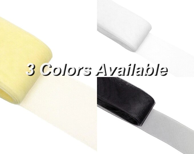 3" Inch Crinoline Horsehair Braid for Trim, Wedding Dress, Bridal Decor Sold By The Yard (3 Colors Available)