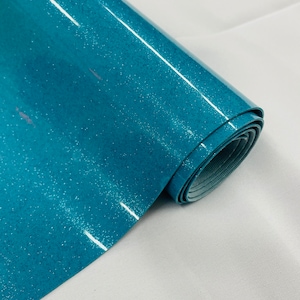 Turquoise Sparkle Glitter Upholstery Vinyl Fabric - 54" Width Sold By The Yard