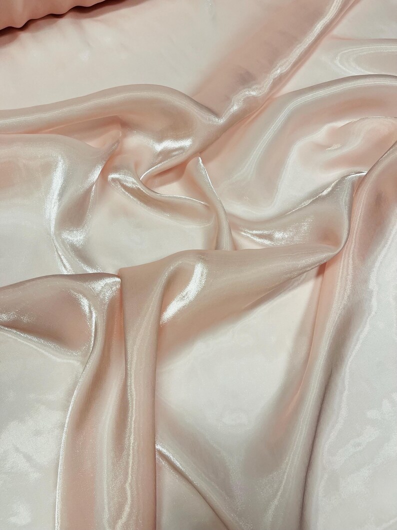 Blush Shimmer Bridal Chiffon Fabric Water Shine Liquid Crystal Etsy — free download