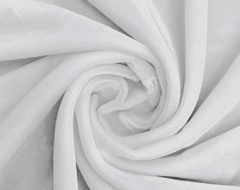 White Stretch Velvet Fabric 60'' Wide, Sewing, Apparel, Costume, Craft Mia Fabrics
