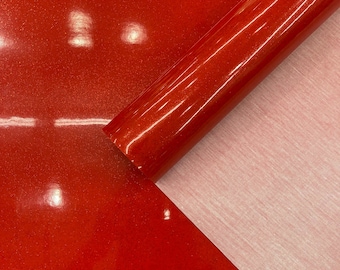 Red Sparkle Glitter Vinyl Fabric: 54" Wide Upholstery - Sold By The Yard