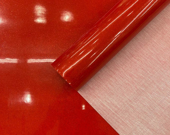 Red Sparkle Glitter Upholstery Vinyl Fabric - 54" Width Sold By The Yard, Sparkle Glitter Vinyl Upholstery