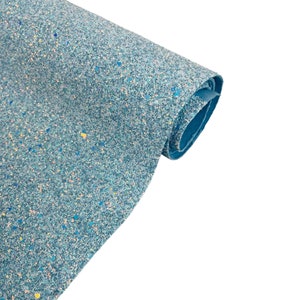 Baby Blau Irisierend Chunky Glitzer Vinyl | Bastelstoff vinyl stoff | Verkaufter Lagerbestand - Vinyl Glitzer Glitzer Stoff 150cm Breit Glitzer Vinyl