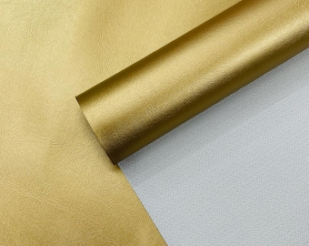 Metallic Gold Marine Vinyltyg: Vattentät klädsel i konstläder - 136 cm bred
