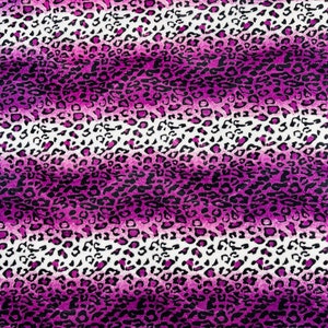 Leopard Print Velboa Faux Fur Fabric | Purple/White | Leopard Animal print Velboa Fabric Sold By The Yard - 58"/60" Wide