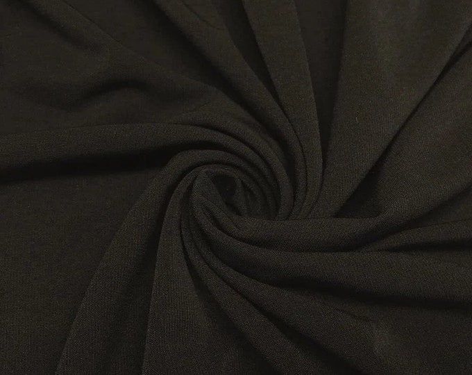 Mia's Fabrics Inc, 58/59" ITY Fabric - Black - 2 Way Stretch Spandex Polyester Knit Jersey Fabric Sold By The Yard