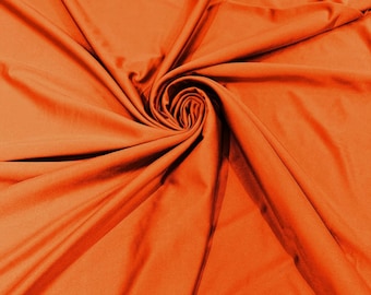 Orange Shiny Spandex Fabric: 4-Way Stretch Milliskin, 58" Wide - By The Yard