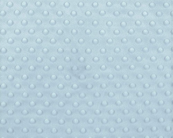 Mia' Fabrics Inc, Light Blue 58/59" Wide 100 Polyester Minky Dimple Dot Soft Cuddle Fabric by the Yard (Pick a Size)