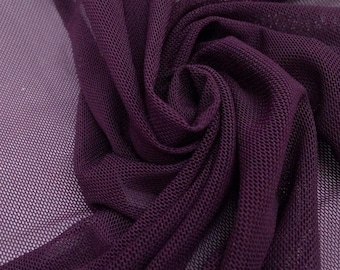 Plum Power Mesh Fabric 60" Wide, Sold By The Yard ( Many Colors ) Free Shipping