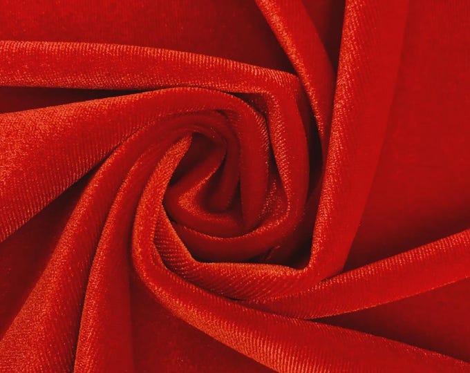 Red Stretch Velvet Fabric: 60" Wide, Apparel, Costume Mia Fabrics