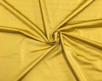 Gold Shiny Milliskin Spandex Fabric: 4-Way Stretch (58" Wide)