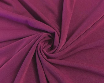 Magenta ITY Knit Fabric: 2-Way Stretch Spandex Polyester - By The Yard